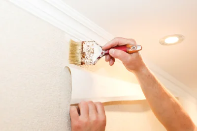 Pose de papier peint à Truinas — revêtements muraux et toiles de verre